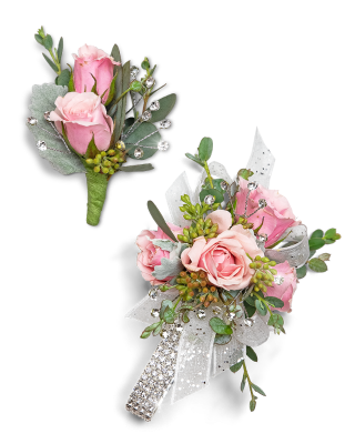 Glossy Corsage and Boutonniere Set | North Park Florist LLC in