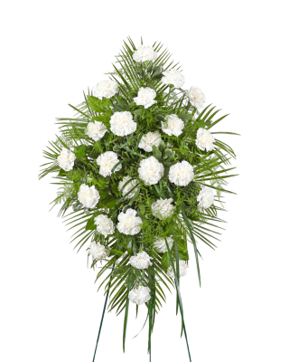 Peaceful in White Standing Spray