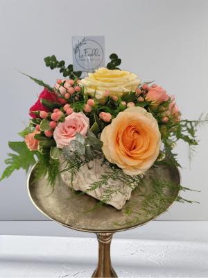 Blush & Peach Rose Arrangement – photo 2