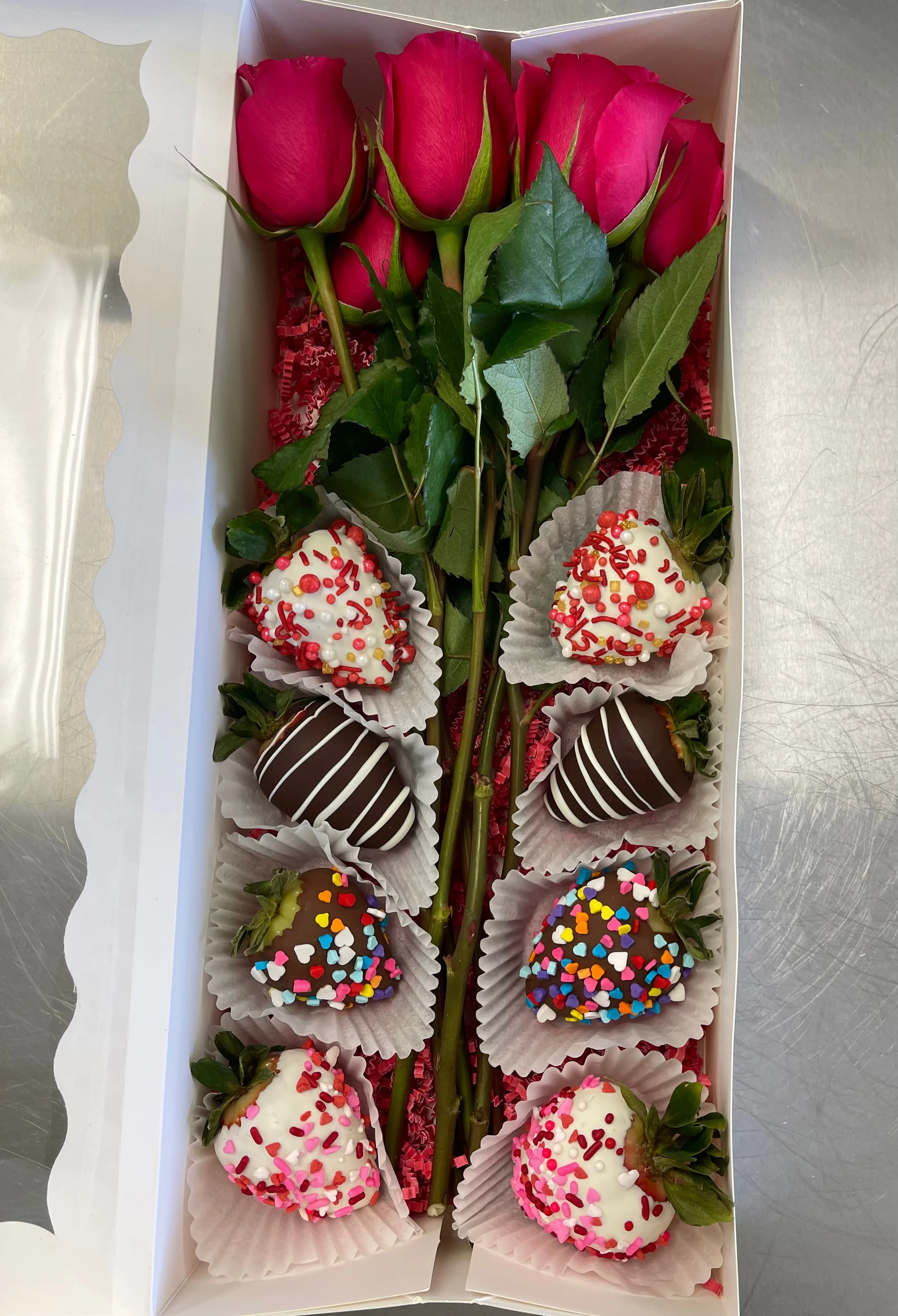 Roses and Strawberry Box