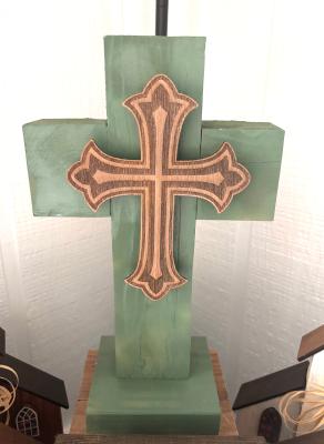 16" Wooden Sympathy Cross – photo 2