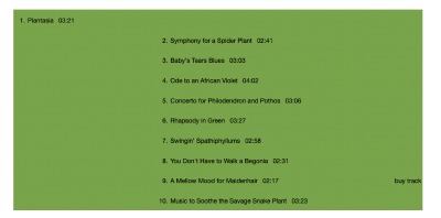 Plantasia Soundtrack